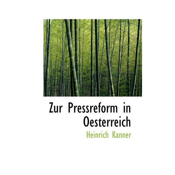 Zur Pressreform in Oesterreich Paperback