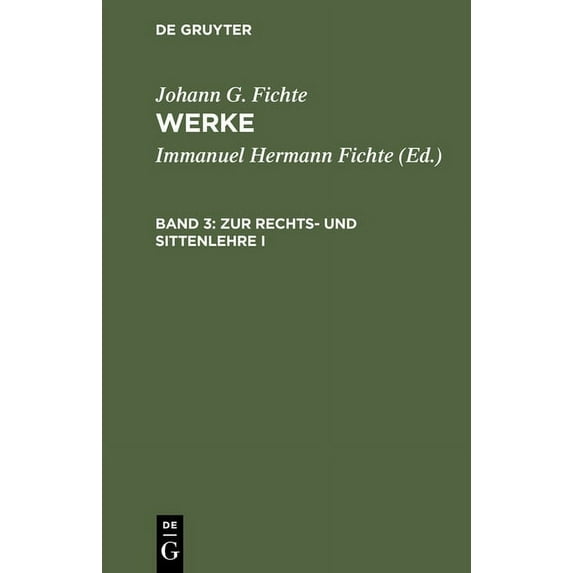 Zur Rechts- Und Sittenlehre I, (Hardcover)