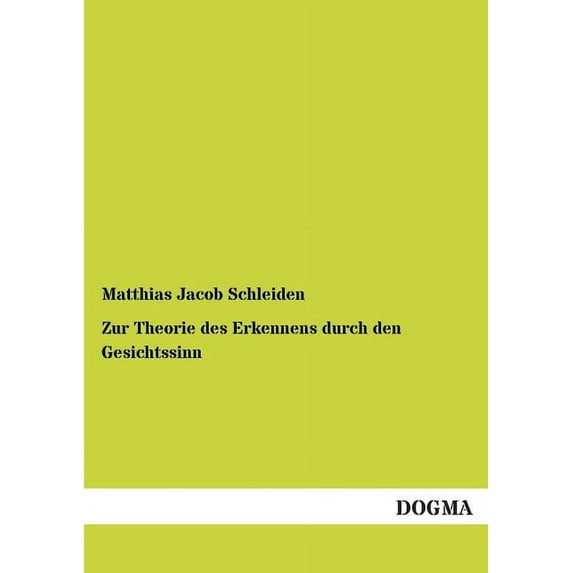 Zur Theorie des Erkennens durch den Gesichtssinn (Paperback)