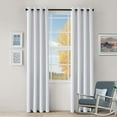 thumbnail image 1 of Zuri Room Darkening Noise Reducing Metallic Wave Blackout Curtain Set Off White / 52"x96", 1 of 1