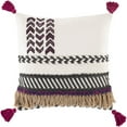 thumbnail image 1 of Zuri ZRI-001 22"H x 22"W Square Pillow Kit in Charcoal/White/Pink/Camel/Blue, 1 of 4