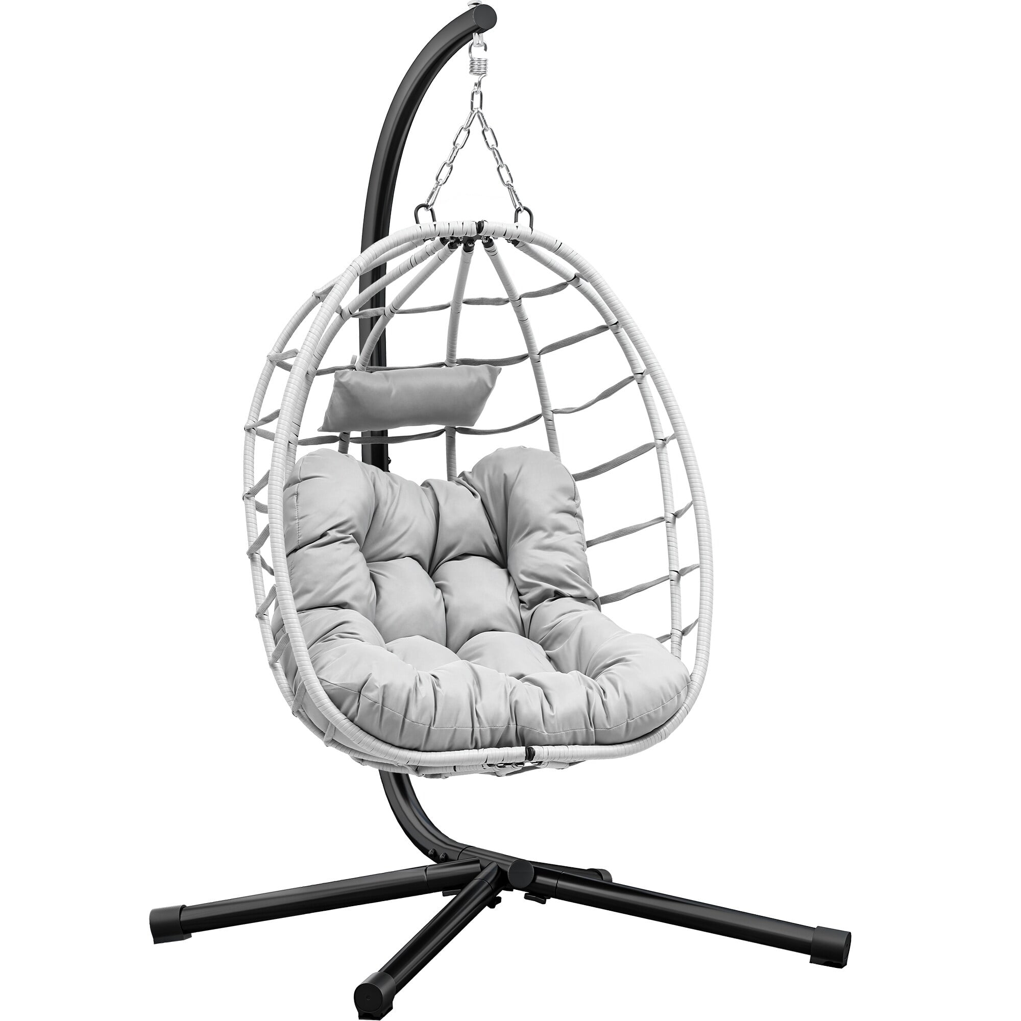 Zuriah Egg Chair with Stand Grey