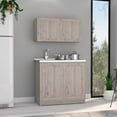 thumbnail image 1 of Zurich Cabinet Set, Two Shelves Light Gray, 1 of 9