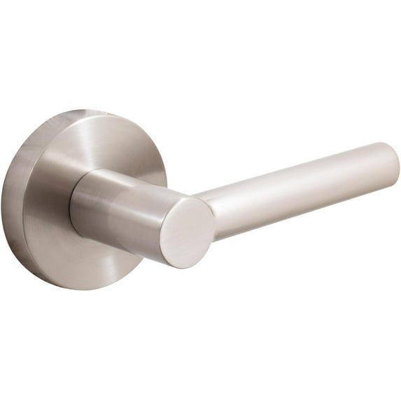 Zurich Door Lever with Round Rosette, Passage (Hall/Closet) Latch, Satin Nickel by Stone Harbor Hardware