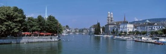 Zurich Switzerland Canvas Art - Panoramic Images (36 x 12)