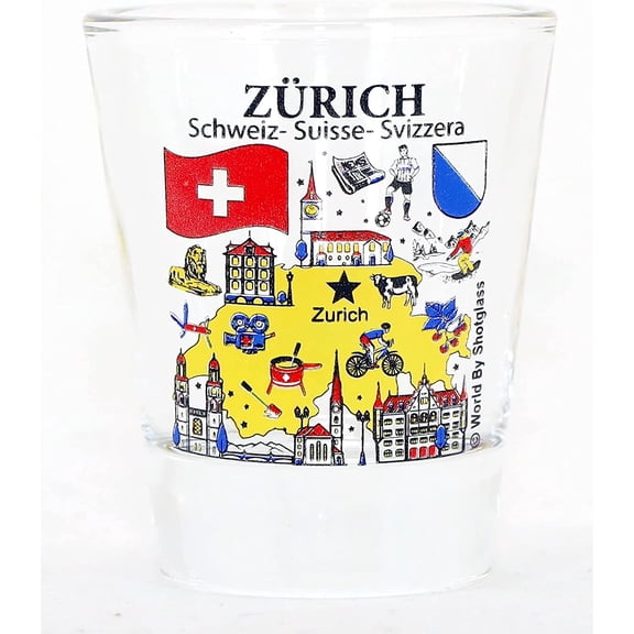Zurich Switzerland Great Swiss Cities Collection Shot Glass