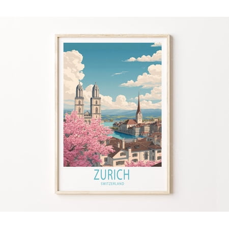 Zurich Switzerland Old Town Skyline Home Decor