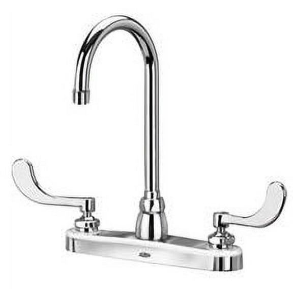 Zurn Kitchen Faucet Goosneck, 5-3/8 In., Wrist Blade Handles, Chrome, Lead Free
