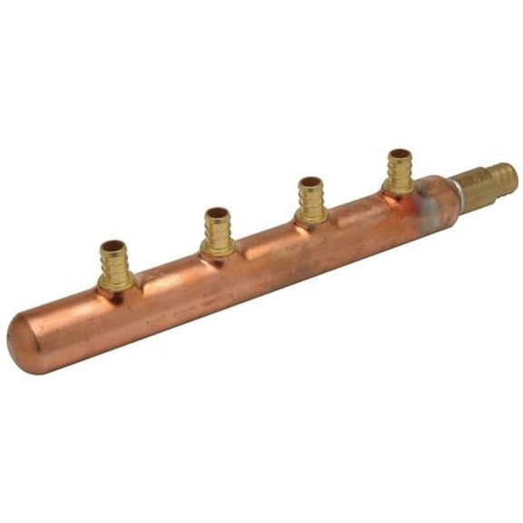 Zurn Pex PEX Manifold,Copper,PEX,11-1/2 In. L  QCM43-4GX