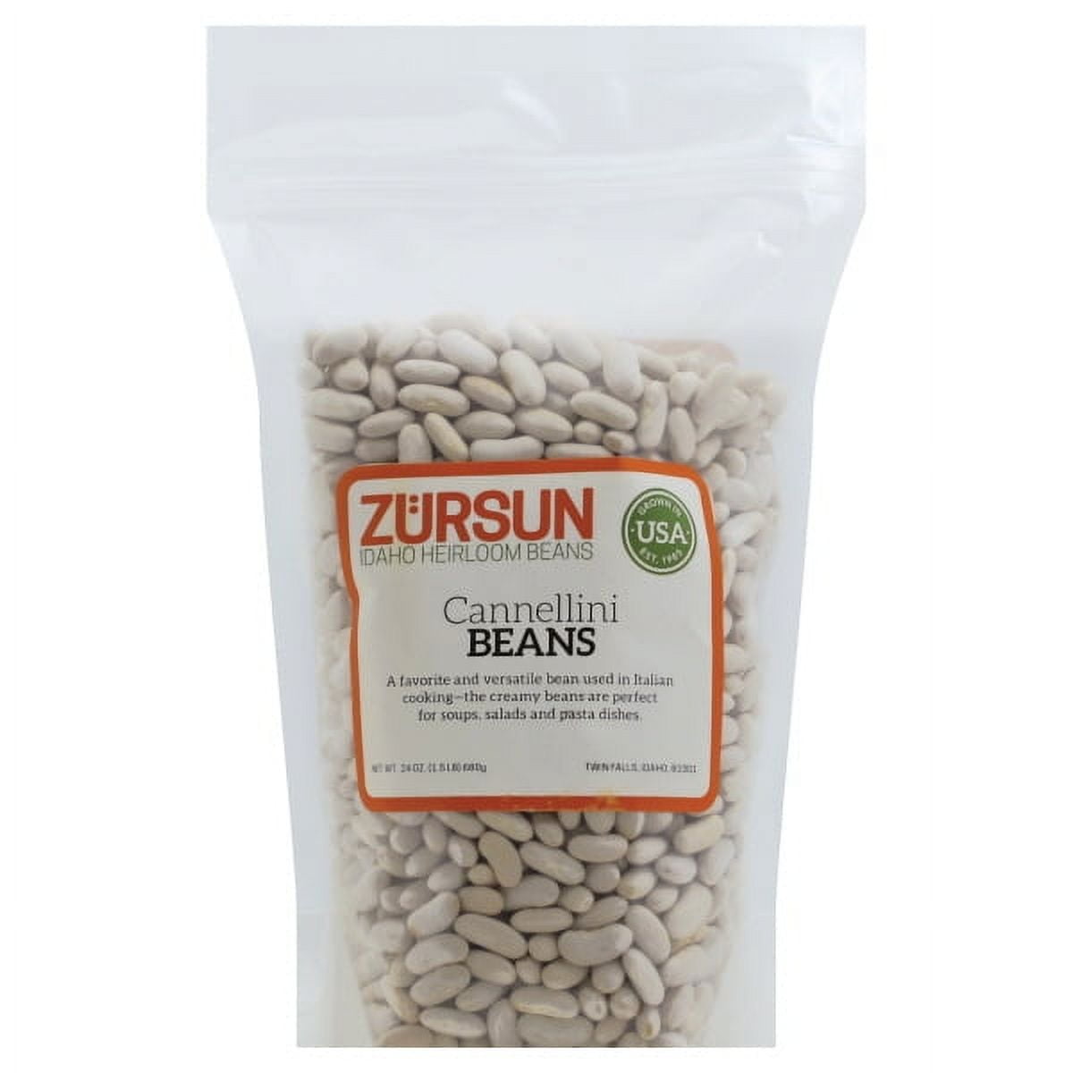 Zursun Heirloom Dry Cannellini Beans 24 oz Walmart Business Supplies