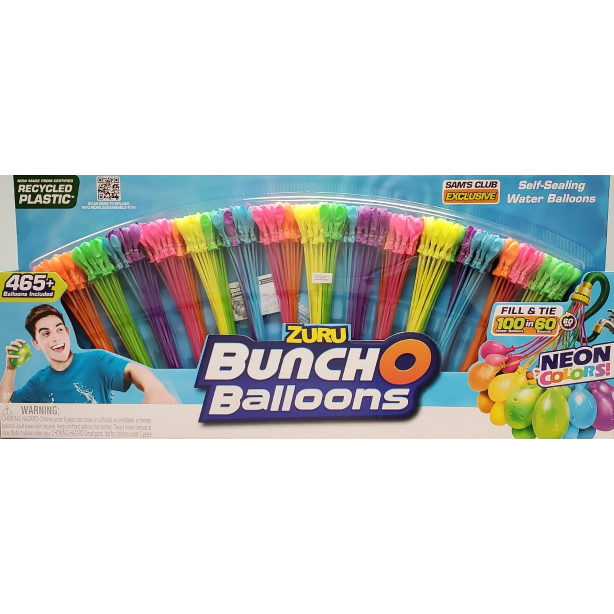 Zuru Bunch O Balloons Self Sealing Neon Color Water Balloons (465+ Balloons  Included) - Walmart.com