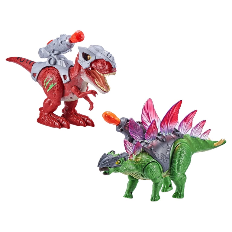 ZURU Robo Alive Dino Wars, T-Rex and Stegosaurus Dinosaur Toys