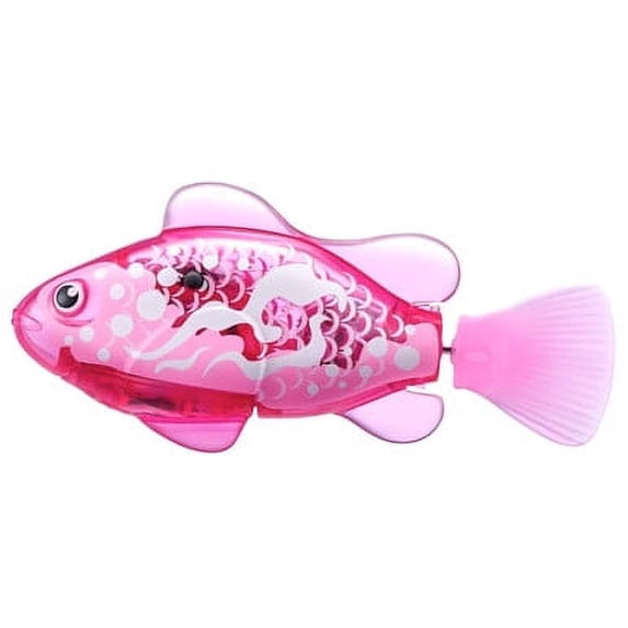 Zuru Robo Alive Robo Fish Changes Color Robotic Swimming Fish Water Activated Series 3, Hot Pink