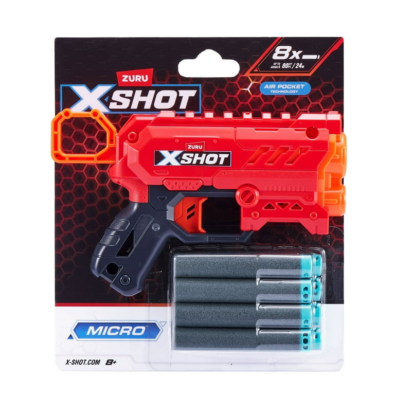 セルショット Zuru X-Shot Excel Micro 2.0 Blaster (8 Darts) - Walmart.com