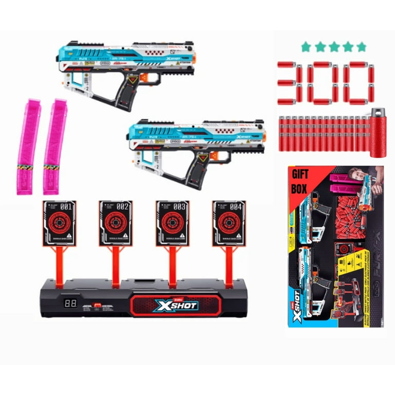 Zuru X-Shot Pro Fury-X Battle Blaster 2-Pack with Target & 300
