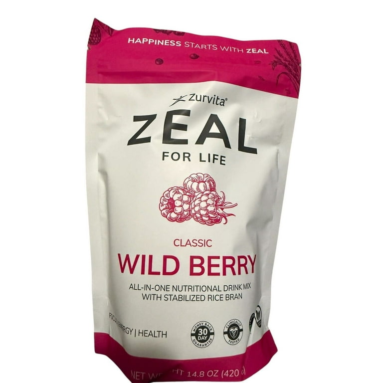 Zurvita Zeal for Life 30-Day Wellness Bag Wild Berry Classic 420g