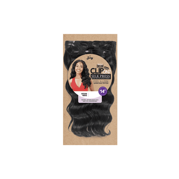 Zury Natural Dream Clip On Hair Extensions, Ocean Wave 14”, Color Natural