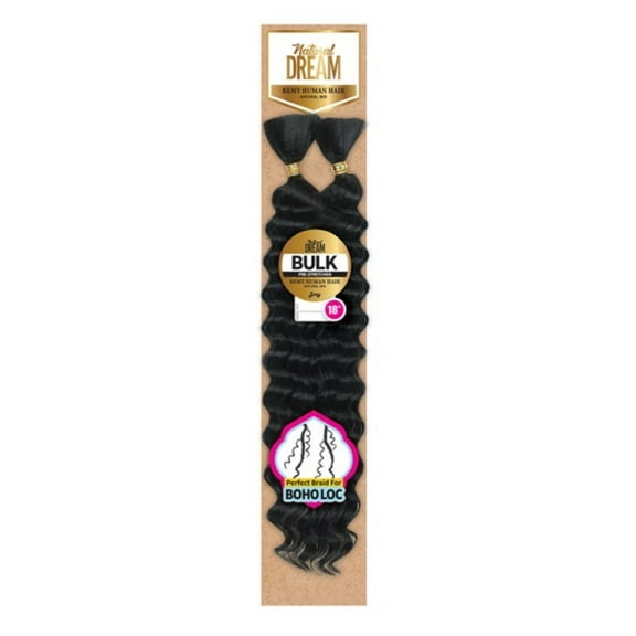 Zury Natural Dream Pre Stretched Remy Human Hair Blend Deep Bulk Braiding Hair 18", Color 350