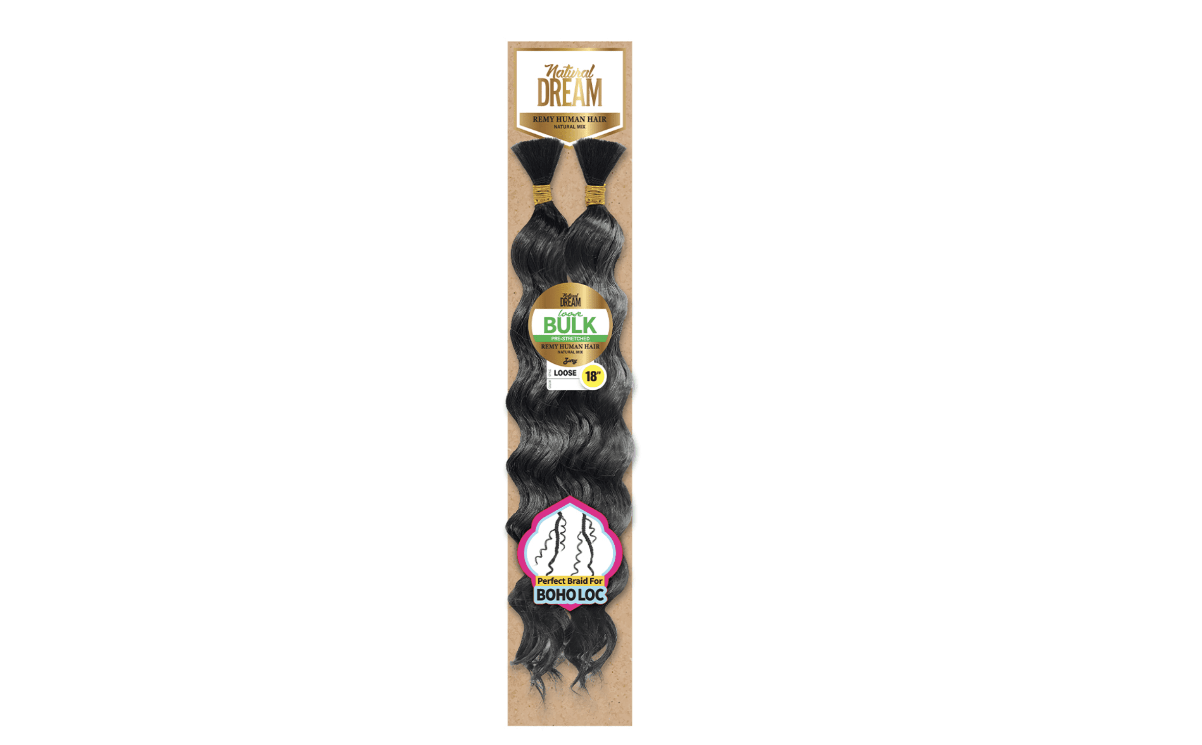 Zury Natural Dream Pre Stretched Remy Human Hair Blend Loose Bulk ...