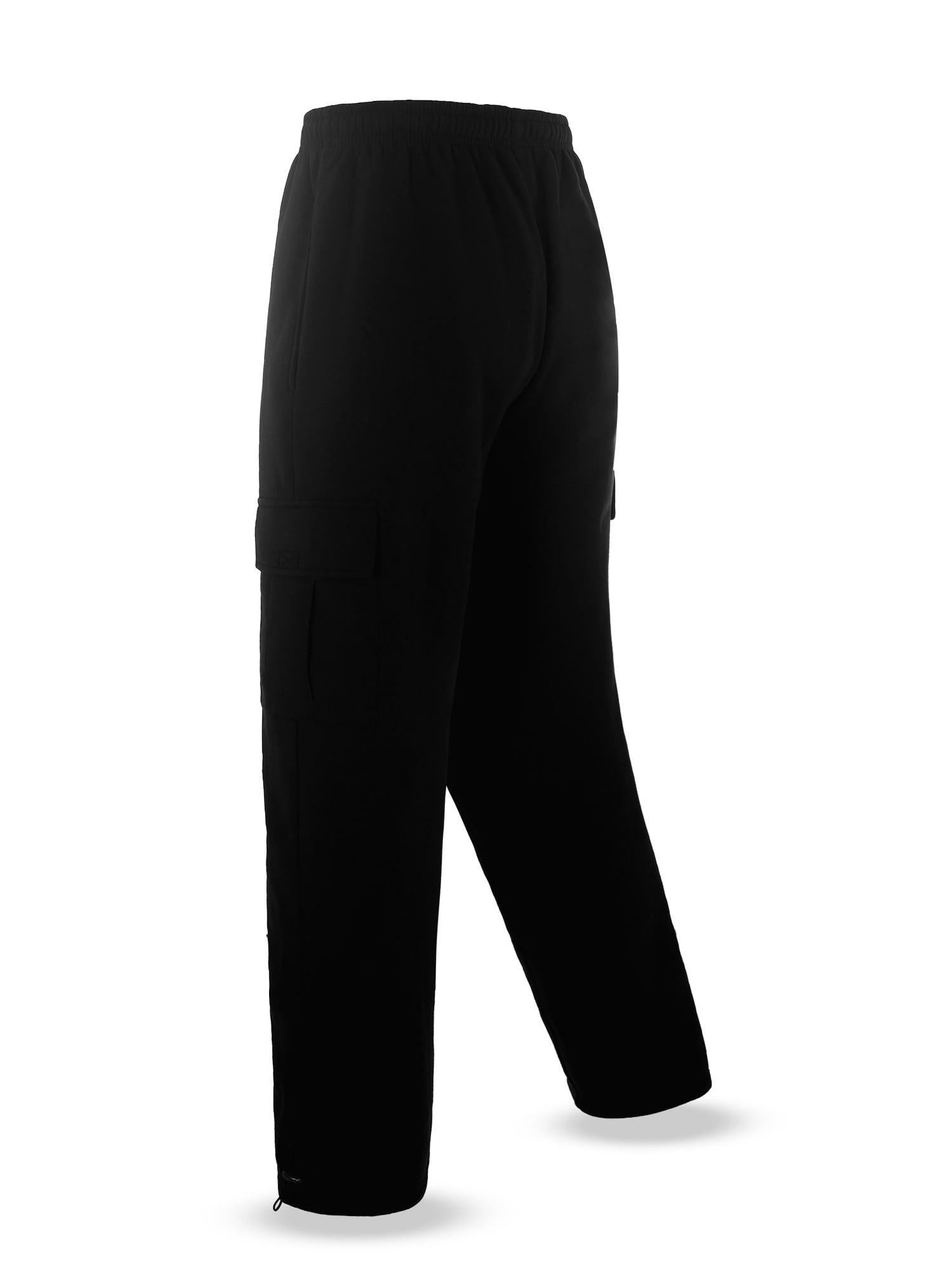 Zusmen Mens Fleece Cargo Sweatpants Multipocket Loose Casual M5XL