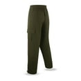thumbnail image 1 of Zusmen Mens Fleece Cargo Sweatpants Multi-pocket Loose Casual M-5XL Tall And Big Size(Olive 3XL), 1 of 5