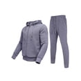 thumbnail image 1 of Zusmen Tracksuit Mens, Casual Long Sleeve Full-Zip Running Sweatsuit Sets , Track Jackets and Pants 2 Piece Outfit, Warm Jogging Sweat Suits for Men H.gray 5XL, 1 of 5