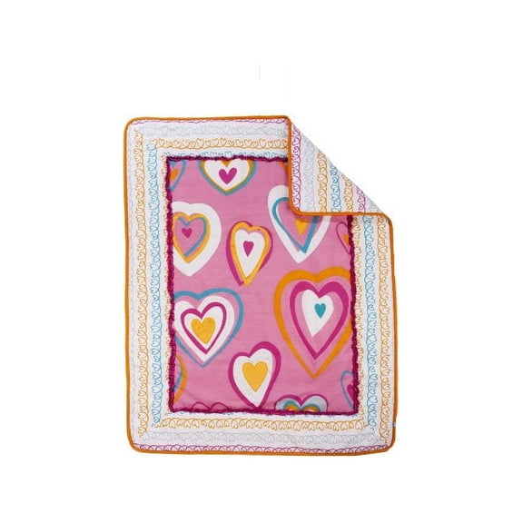 Zutano Crib Set, Hearts, 4 Piece (Discontinued by Manufacturer)