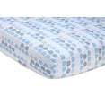 thumbnail image 1 of Zutano Elefant Blau Crib Sheet, White/Blue/Grey, 52" x 28" x 8", 1 of 2