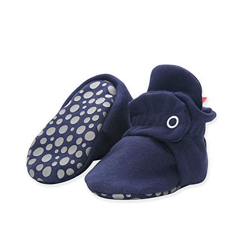 Zutano Organic Cotton Baby Booties with Gripper Soles Soft Sole Stay On Baby Shoes True Navy 24M