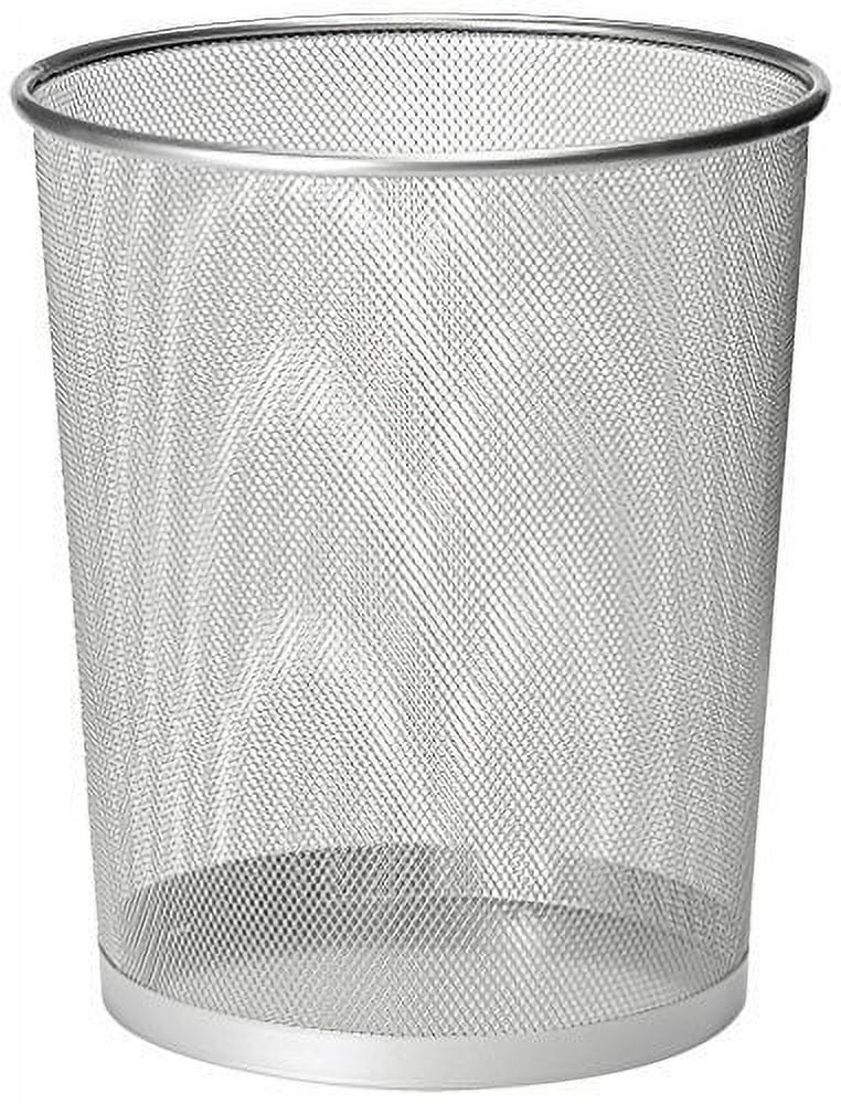 Zuvo Metal Wire Mesh Waste Basket Garbage Trash Can for Office Home