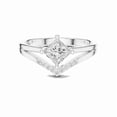 thumbnail image 1 of Zuwelria 0.62 Carat Wonderful Princess Shape Moissanite Diamond Engagement Ring - Bridal Ring - Promise Ring | 18K White Gold Over Sterling Silver | D/VVS1 Size 5, 1 of 8