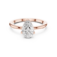 thumbnail image 1 of Zuwelria 1.00 Carat Luxurious Pear Cut Unique Moissanite Diamond Wedding Ring for Women | Promise Ring for Her | 18K Rose Gold Plated Silver Size 7, 1 of 8