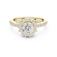 thumbnail image 1 of Zuwelria 1.30 Carat Luxurious Round Cut Unique Moissanite Diamond Wedding Ring for Women | Promise Ring for Her | 18K Yellow Gold Plated Silver Size 7, 1 of 8
