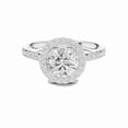 thumbnail image 1 of Zuwelria 1.40 Carat Beautiful Round Cut | D/VVS1 Moissanite Diamond Engagement Ring - Bridal Ring - Promise Ring | 18K White Gold Over Sterling Silver | D/VVS1 Size 5, 1 of 8