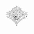 thumbnail image 1 of Zuwelria 3.00 Carat New Design Pear Shape Moissanite Diamond Engagement Ring - Bridal Ring - Promise Ring | 18K White Gold Over Sterling Silver | D/VVS1 Size 5, 1 of 8
