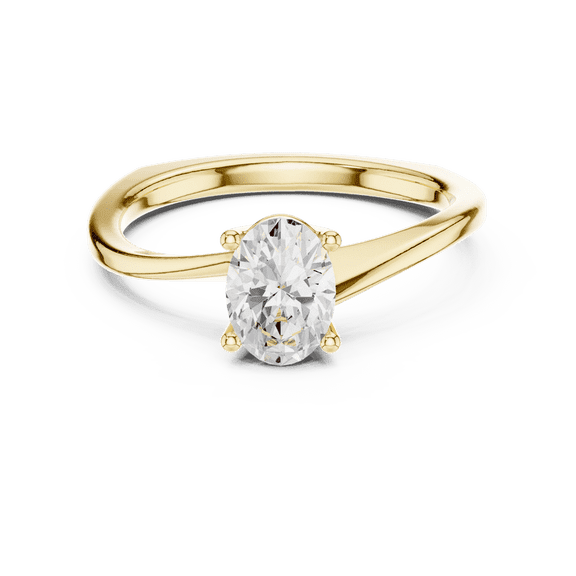 Zuwelria Certified 0.78 CTW Oval Shape | D/VVS1 Beautiful Moissanite Diamond Bridal Ring - Promise Ring for Women | 18K White Gold Plated over Silver - Size 4