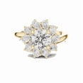 thumbnail image 1 of Zuwelria Certified 2.00 CTW Round Shape | D/VVS1 Beautiful Moissanite Diamond Bridal Ring - Promise Ring for Women | 18K Yellow Gold Plated over Silver Size 6, 1 of 8