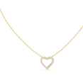 thumbnail image 1 of Zuwelria Certified Moissanite Diamond Heart Pendant | 0.24 Ct Sparkle Round Cut Diamond Pendant Necklace with Chain for Women | 18K Yellow Gold over Silver, 1 of 7