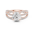 thumbnail image 1 of Zuwelria Certified Moissanite Diamond Rings | 2.20 CTW Brilliant Round Cut Diamond Engagement Rings | Multi Stone Promise Rings | 18K Rose Gold Plated Silver Ring Size 8, 1 of 9