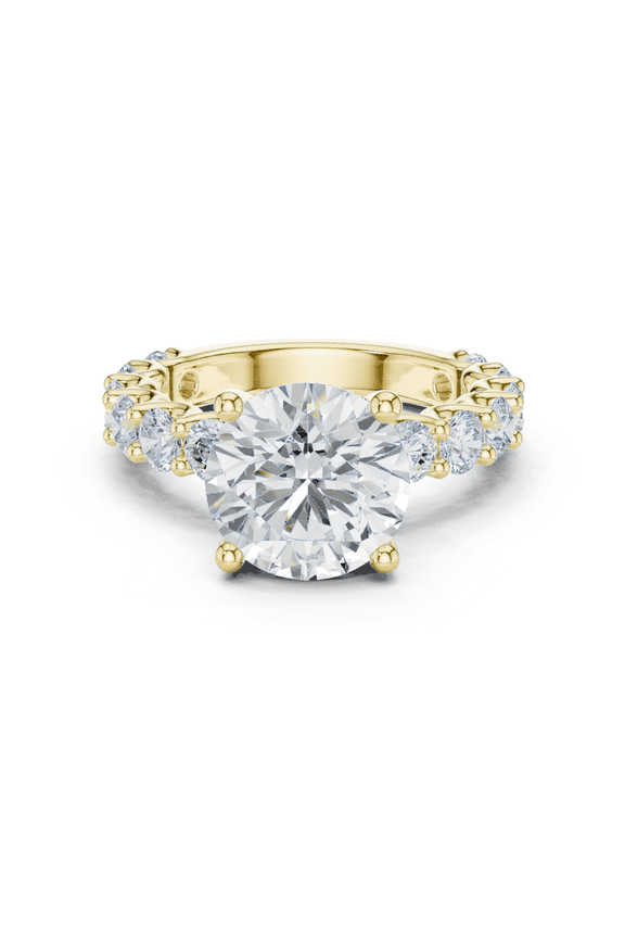 Certified Rings | 5.84 Ct Latest Design Round Shape Moissanite Diamond Engagement Ring for Women | Wedding Rings for Ladies | 18K White Gold Plating Over 925 Silver Size 9