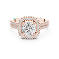 thumbnail image 1 of Zuwelria Diamond Promise Ring | Beautiful 1.29 Carat Round Cut Moissanite Diamond Engagement Ring for Ladies | 18K Rose Gold Plated over Silver | D/VVS1 Size 7, 1 of 8