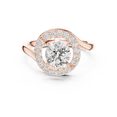 thumbnail image 1 of Zuwelria Diamond Promise Ring | Stunning 1.25 Carat Round Cut Twisted Moissanite Diamond Ring for Engagement and Wedding | 18K Gold Plated over Silver | D/VVS1 - Size7, 1 of 8