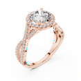 thumbnail image 1 of Zuwelria Halo Promise Ring for Women | 1.98 Ct Fine Round Cut Moissanite Diamond Ring for Wedding | 18K Rose Gold Plated 925 Sterling Silver Size 9, 1 of 8