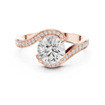 thumbnail image 1 of Zuwelria Promise Ring for Women | 1.73 Carat Stunning Round Shape Moissanite Diamond Engagement Rings for Her | 18K Rose Gold Plated over 925 Sterling Silver Size 6, 1 of 9