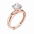 thumbnail image 1 of Zuwelria Solitaire Promise Ring for Women | 1.75 Ct Stunning Round Cut Moissanite Diamond Engagement Ring | Multistone Diamond Rings | 18K Rose Gold Plated 925 Sterling Silver Size 9, 1 of 8