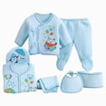 thumbnail image 1 of Zuwimk Baby Layette Clothes Set - 7 Piece New Born Boy Girl Gift Set, Baby Clothes Outfits & Newborn Essentials Must Haves - Newborn Clothes(A122-Light Blue), 1 of 6