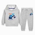 thumbnail image 1 of Zuwimk Boys And Girls 2-Piece Graphic Print Hoodie Jogger Set, Athletic Outfits Elastic Waistband, Big Boy Girls Toddler Activewear(T031-Grey), 1 of 5