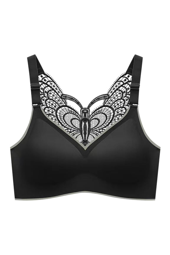 Bras For Women Full Coverage,Women's MagicLift Front Close Posture Back Support Bra Black,L