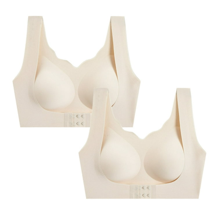 2pcs Ultra Thin Summer Comfort Ice Silk Bra In Plus Size, Women's Seamless  Comfort Bra Ice Silk Bra Breathable Women's Bras