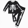 thumbnail image 1 of Zuwimk Kids Pajamas for Boys Girls Skeleton Glow-in-The-Dark Cotton Sleepwear Toddler Clothes Halloween Jammies Pjs Set,Y037-White, 1 of 7